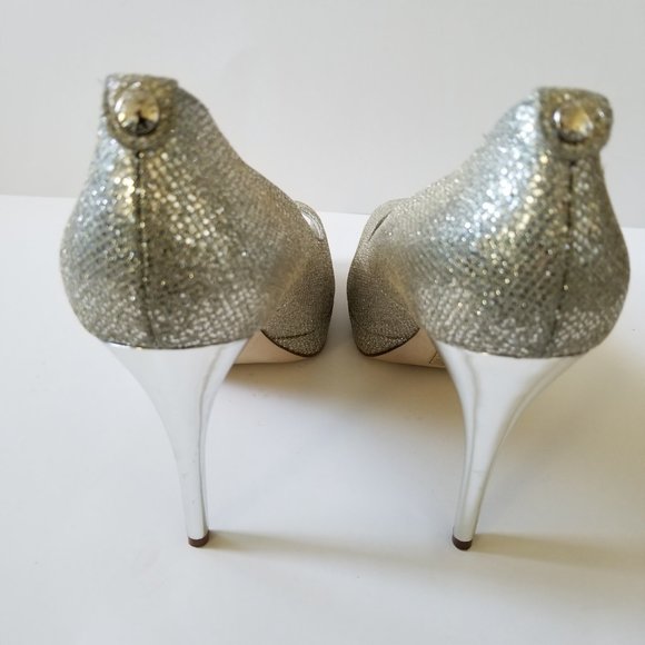Michael Kors York Platform Silver Glitter Pumps, Heels  (size 8) - Picture 4 of 10